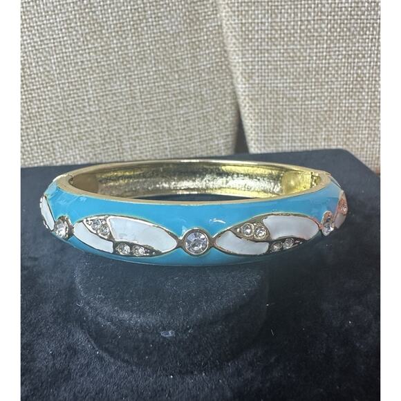 Sequin Jewelry - Sequin Nordstrom Multicolor Gold Tone Statement Enamel Bangle Bracelet # 377